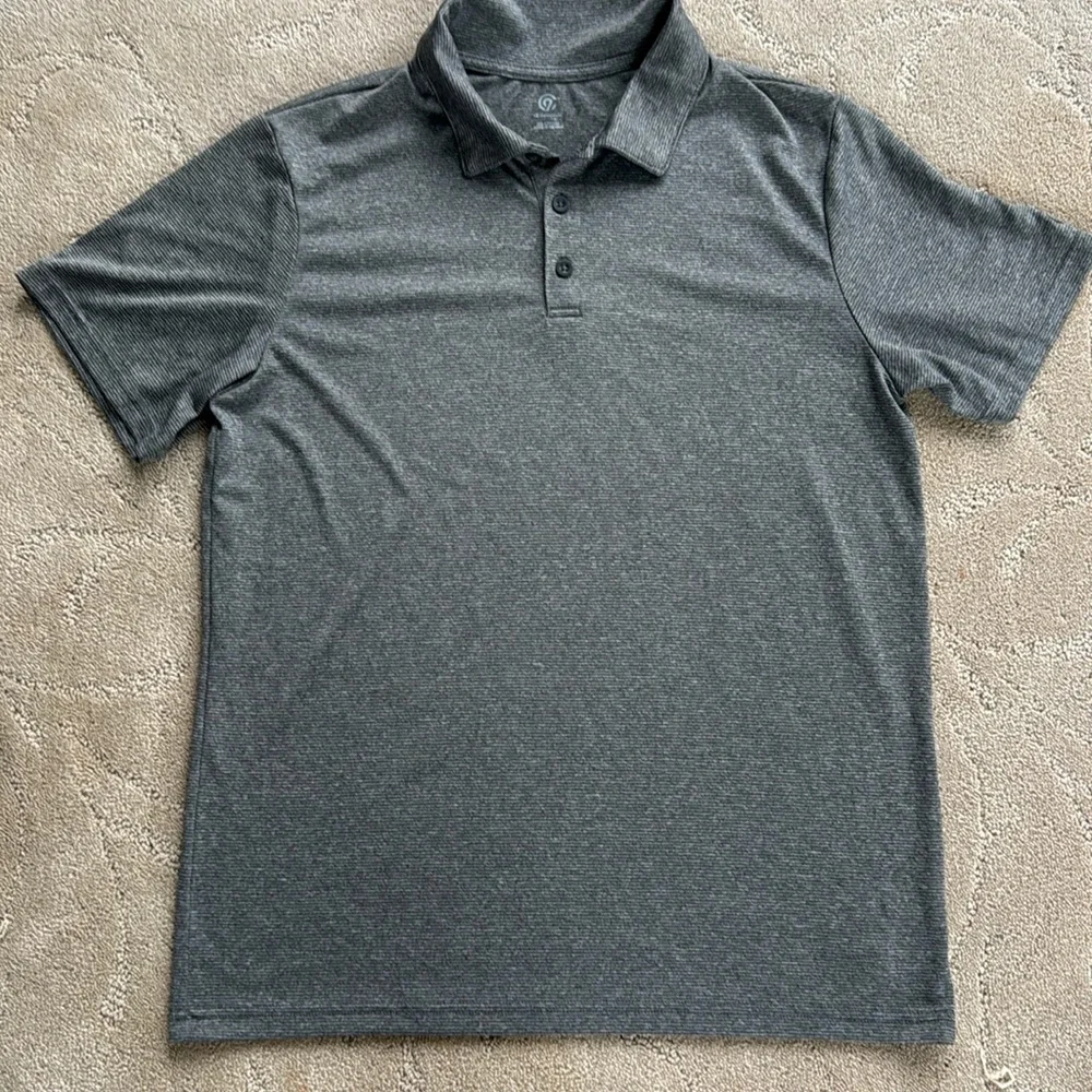 Boys XL Champion Black & Grey Breathable Polo Shirt
